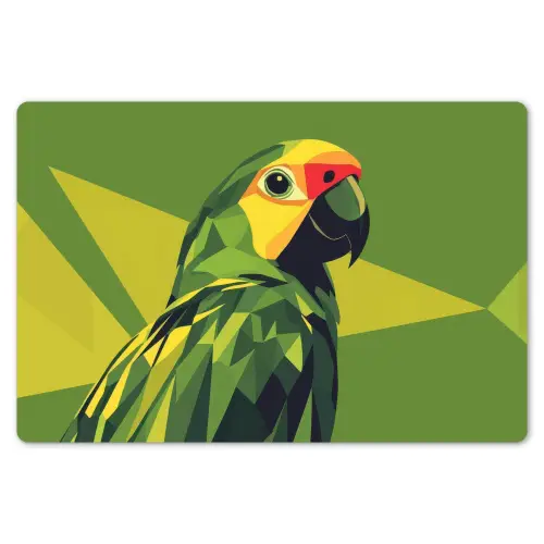 Papegaai - Groen - Snavel - Abstract Placemat vinyl groot -zzsfeer1_Kitchenyeah-website