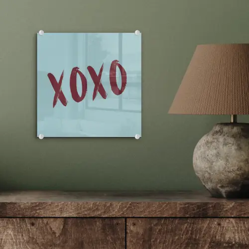 XOXO - Blauw - Rood plexiglas 5mm klein -sfeer3