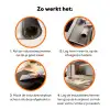Vlinder - Bloem - Oranje Inductie beschermer vinyl 3mm klein -zzzzzzz-td-werking