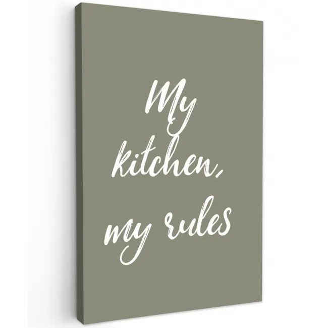 My kitchen, my rules - Spreuken - Quotes canvas 2cm klein -z3d