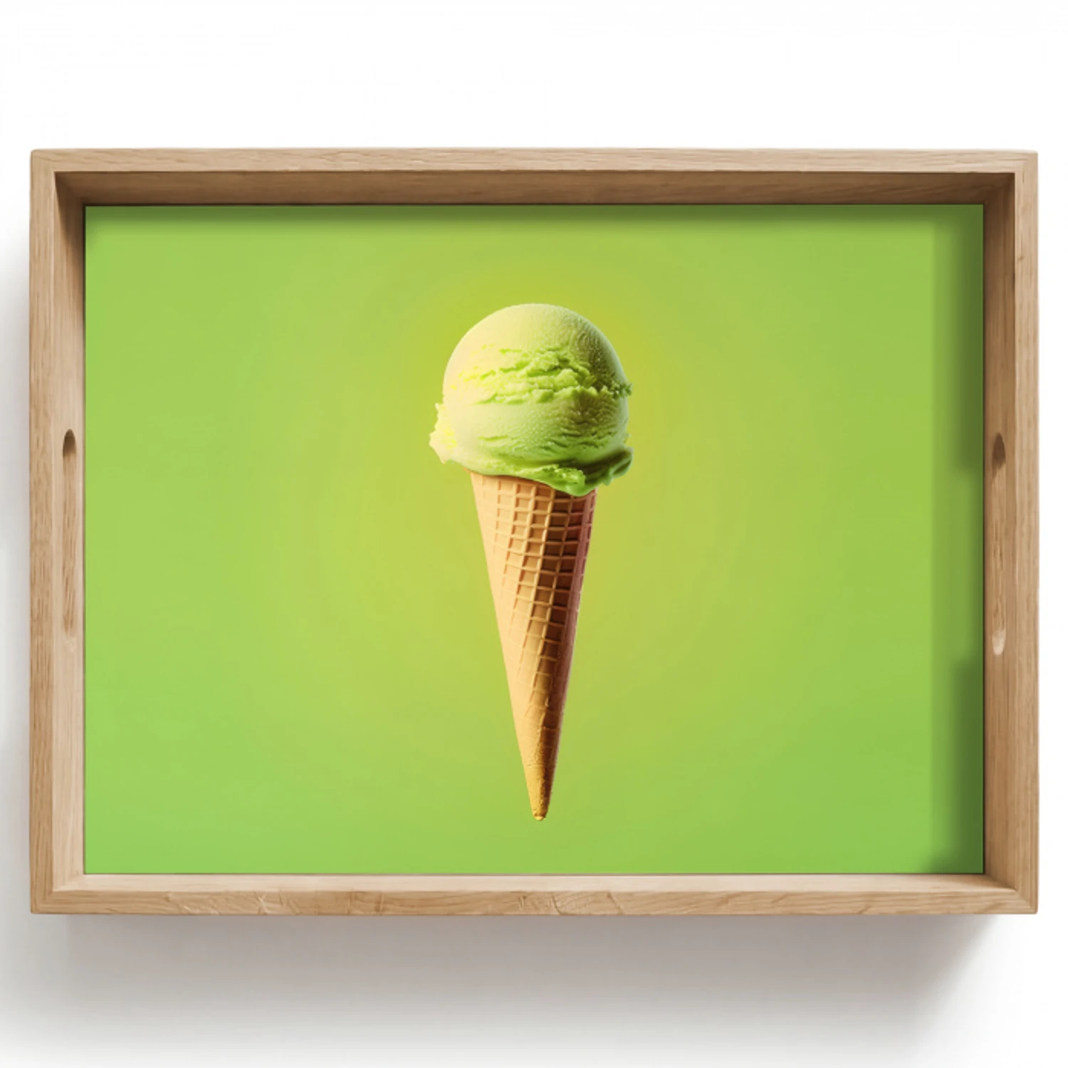 Hoorntje - Schepijs - Groen Dienblad Rechthoek middel -z3d_shopping
