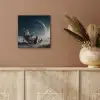 Maan - Kat - Astronaut - Ruimte aluminium wit klein -sfeer4