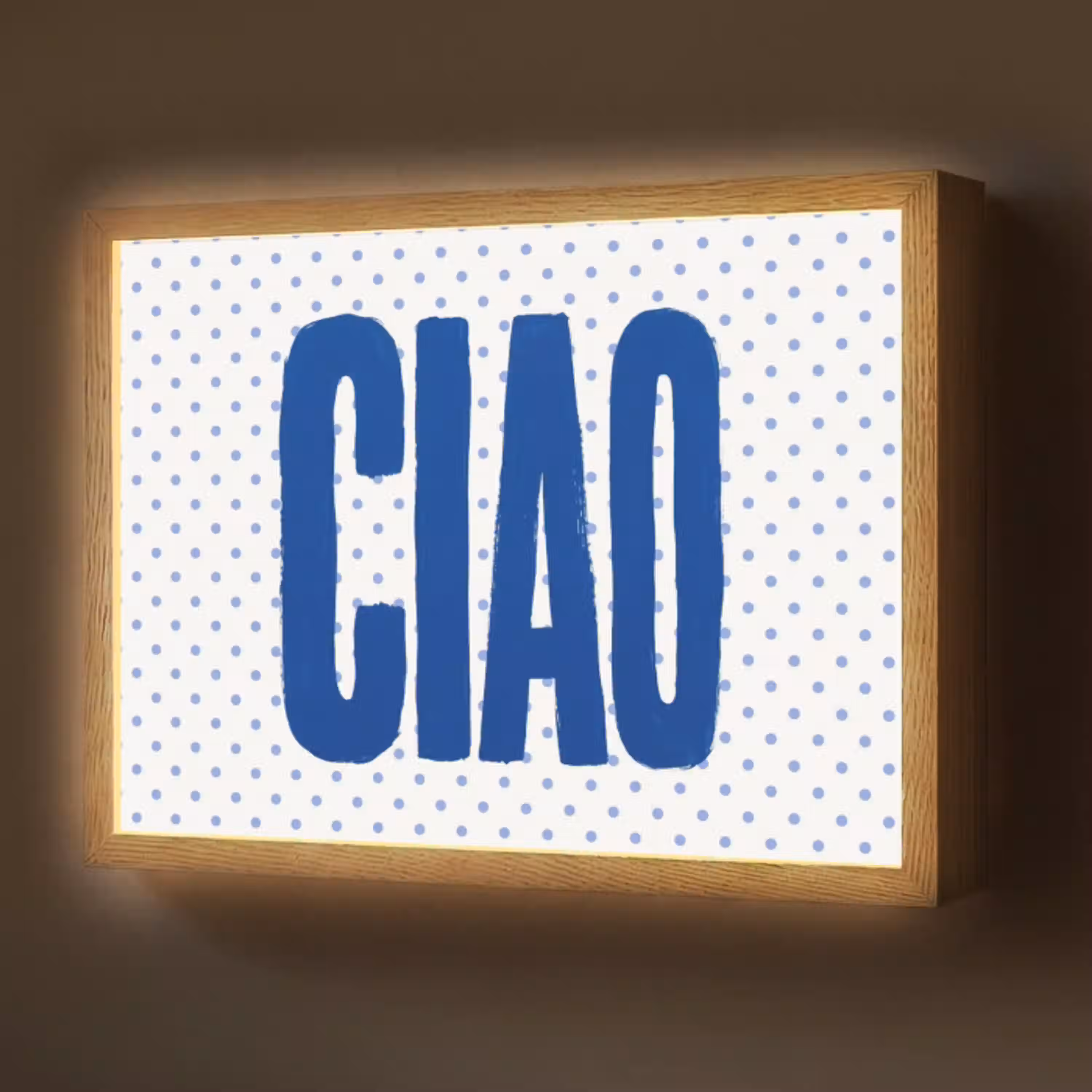 Ciao - Blauw - Stippen Light Box met batterij (Wandlamp) middel -z3d_website