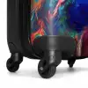 Kleurrijk portret van een pauw in olieverf NBS - Handbagage koffer - Unisex middel -wiel