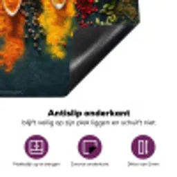 Kruiden - Lepels - Kleurrijk Inductie beschermer vinyl 3mm middel -zzzzzzz-cc-onderkant