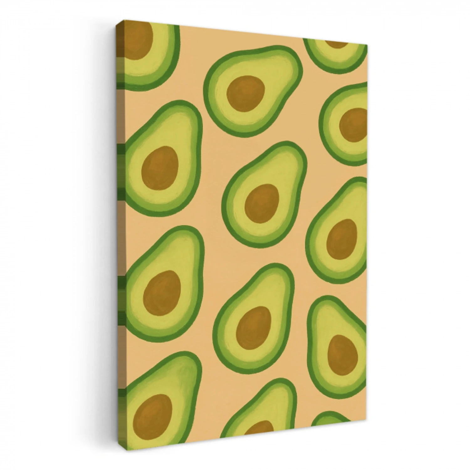 Avocado - Patroon - Groen - Pit KitchenYeah - Keuken - Canvas klein -3d