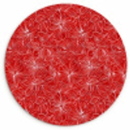Bloemen - Patroon - Rood Wandcirkel kunststof plaat 5mm dik klein 188 -3d