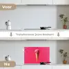 Schepijs - Roze - Hoorntje keuken achterwand spatscherm klein -voor_na_NL