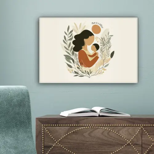 Illustratie - Quote - Moeder canvas 2cm klein -sfeer4