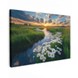 Beekje - Landschap - Margriet Tuinposter op houten frame 2 cm dik klein -3d