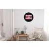 Quote - Regenboog - Roze - Zwart Wandcirkel aluminium klein -woonkamer
