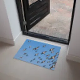 Zwaluwen - Vliegen - Blauw Deurmat klein -sfeer5