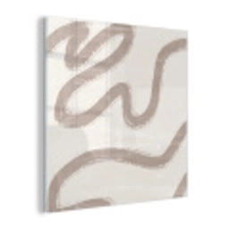 Abstract - Moderne kunst - Beige plexiglas 5mm klein -z3d