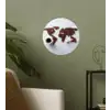 Wereldkaart - Koffiebonen - Suikerklontjes Wandcirkel behangsticker klein -sfeer2