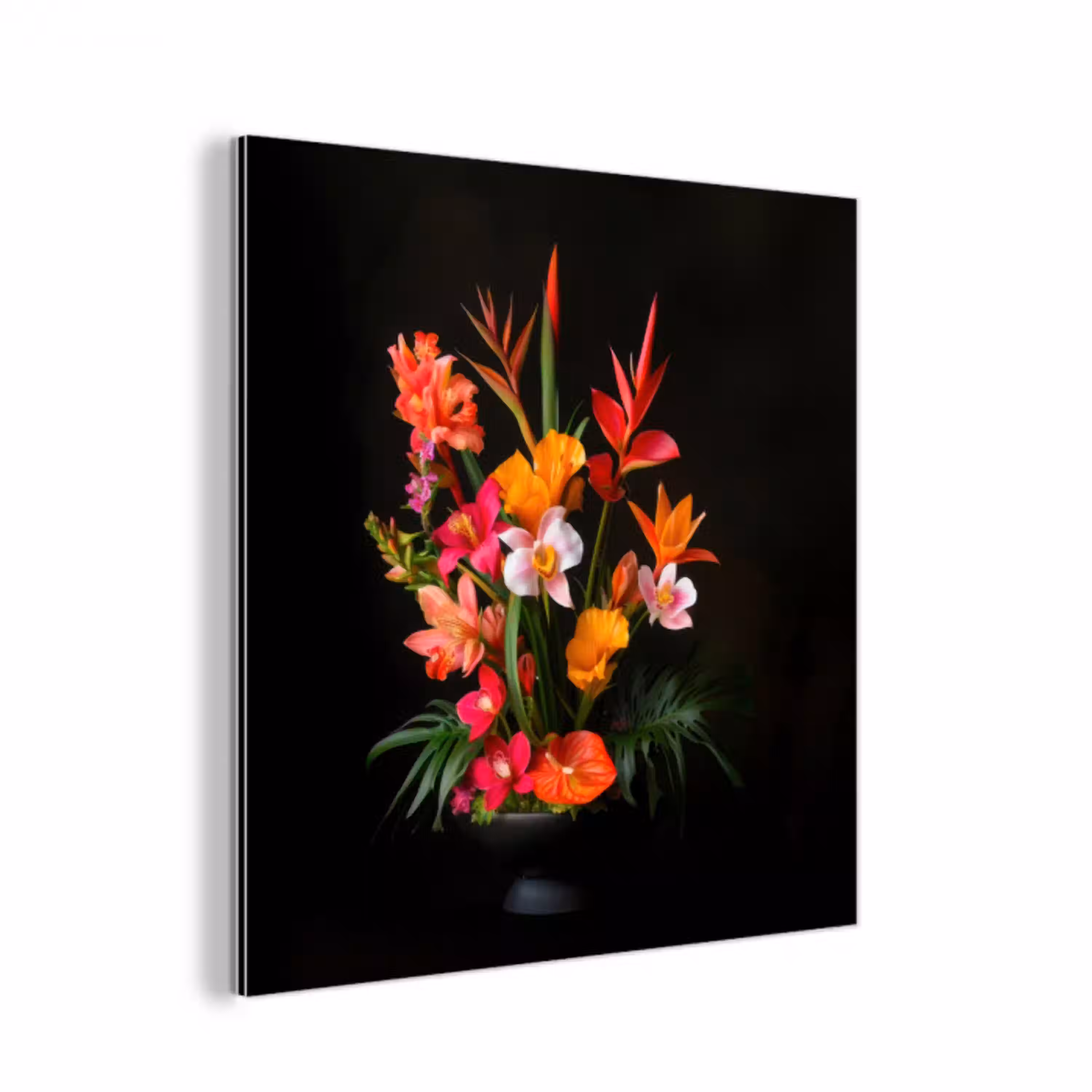Boeket - Bloemen - Exotisch aluminium wit klein -3d