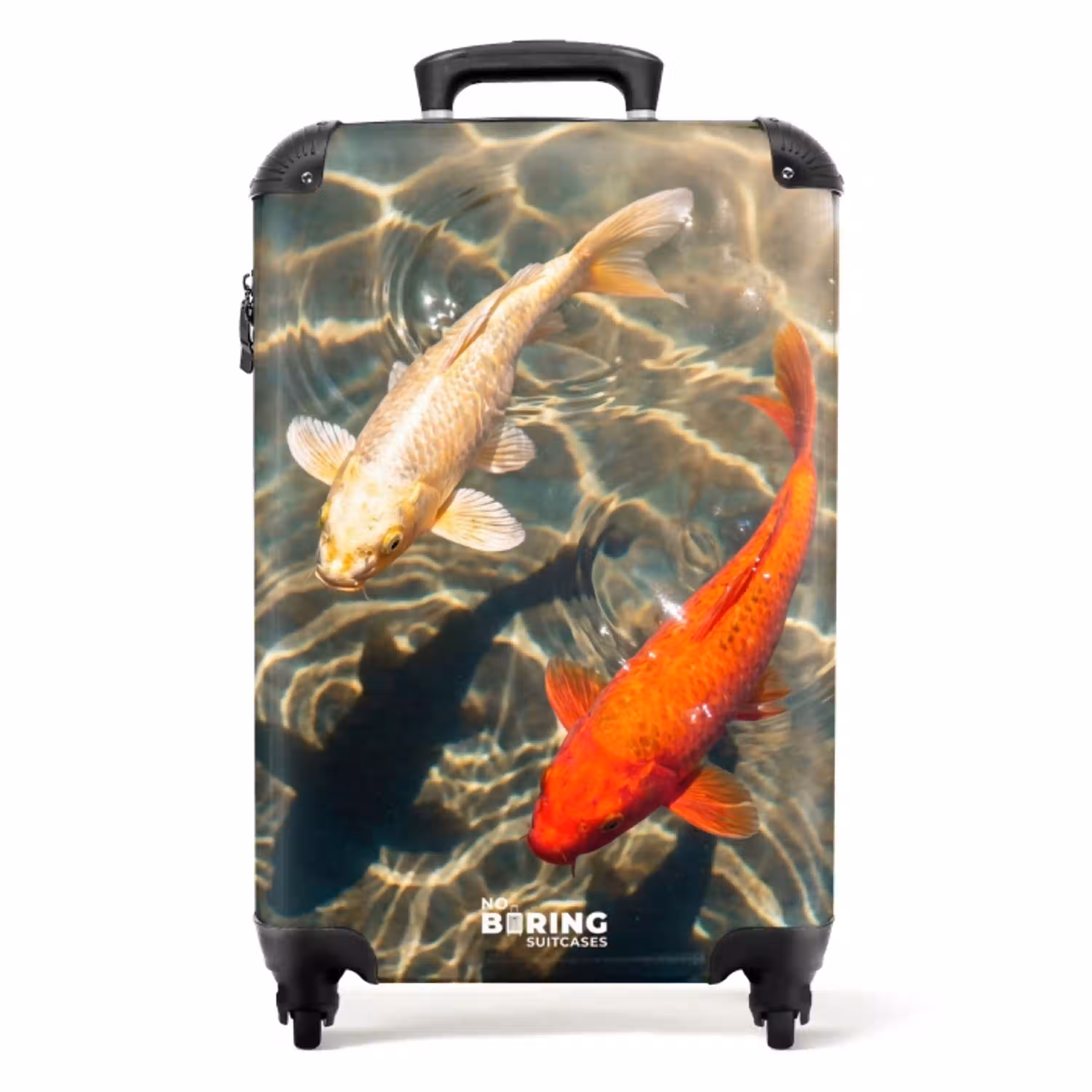Vis - Water - Dieren - Oranje - Goud NBS - Handbagage koffer - Volwassenen Unisex middel -productfoto_recht