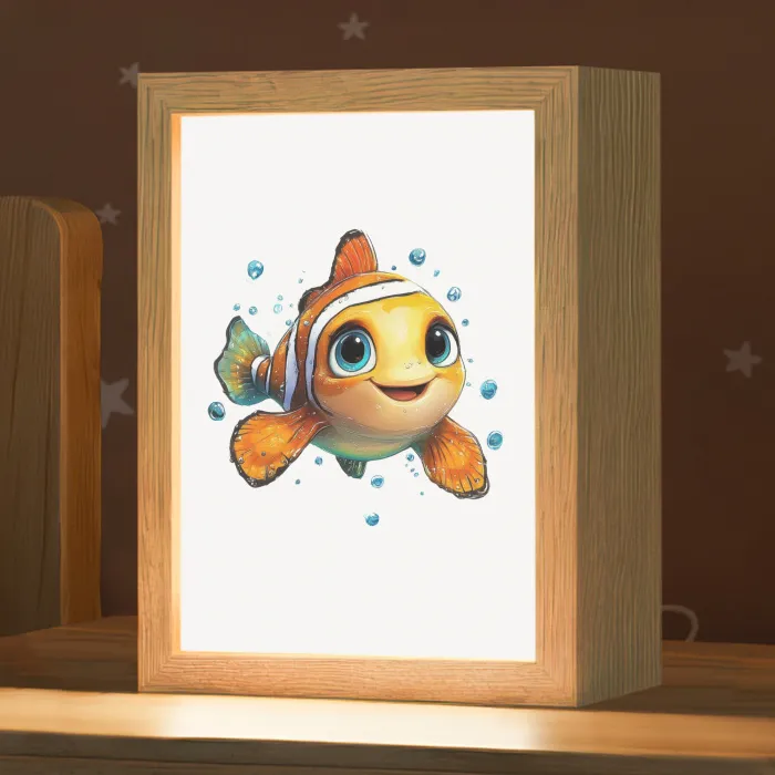 Clownvis - Oranje - Vis - Water Light Box met kabel klein -zzz_3d_website