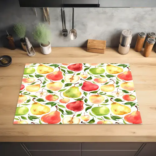 Patroon - Appels - Peren Inductie beschermer vinyl 3mm klein 276 -sfeer5