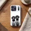 Honden - Bivakmuts - Zwart - wit Telefoonhoesje iPhone 17 Pro klein -sfeer1