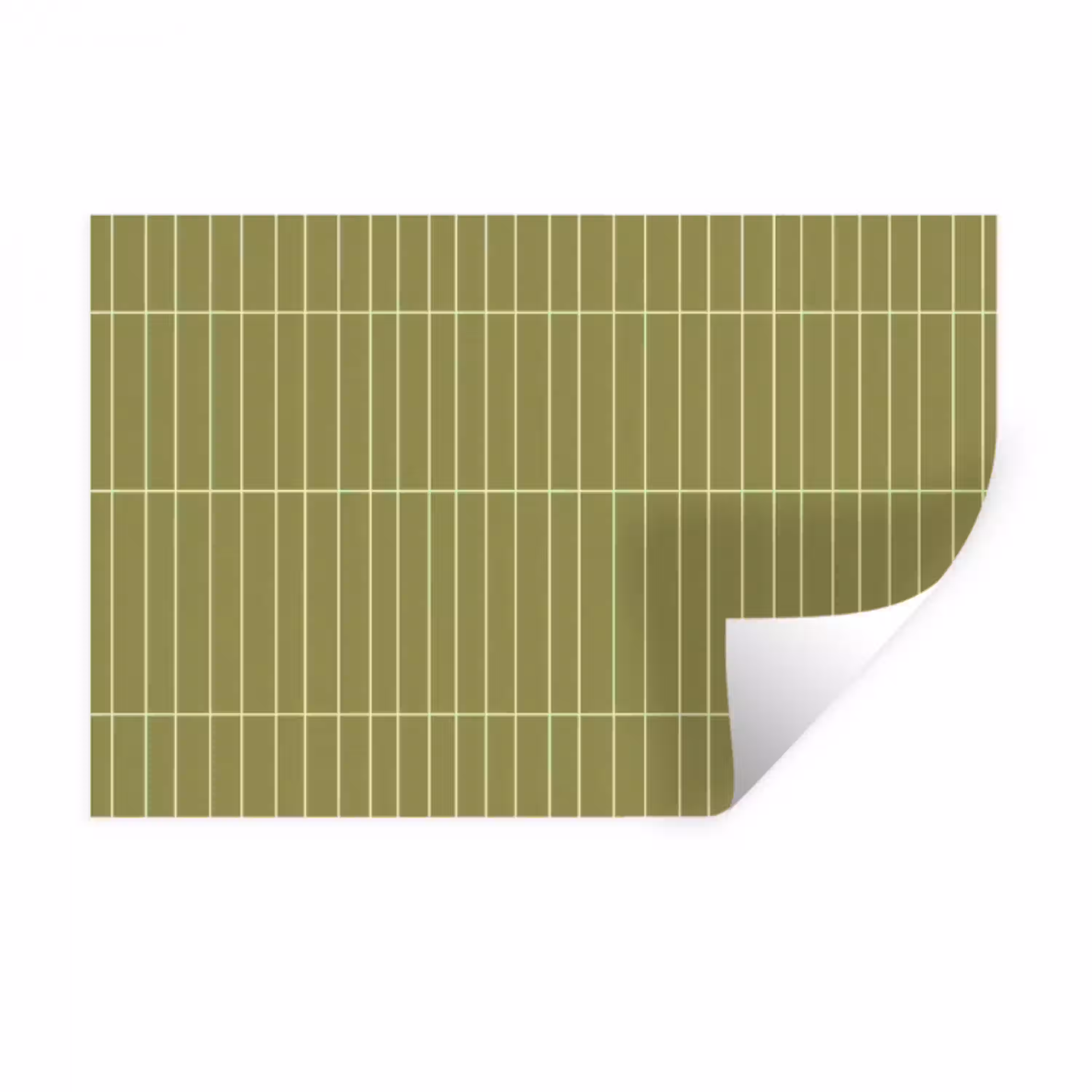 Verticaal - Wandtegel - Olijfgroen Muursticker klein 286 -3d