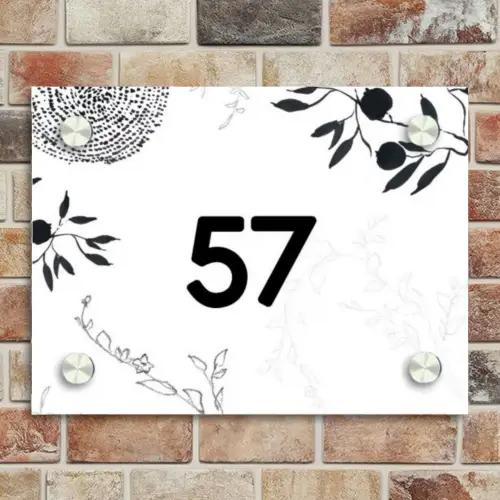 Botanisch - Traditioneel Naambord Rechthoek middel -sfeer3