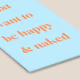 Blauw - Oranje - Just want to be happy & naked fotolijst zwart zonder passe partout klein -zsfeer6