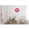 Bloem - Roze - Hartjes Wandcirkel aluminium klein -woonkamer