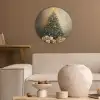 Kerstboom - Cadeaus - Goud Akoestische PET Vilt - Rond klein -sfeer1