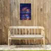 Kosmisch - lichtboom - Kerst - Kleurrijk Tuinposter op houten frame 2 cm dik klein -sfeer4