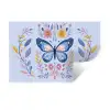 Vlinder - Lichtblauw - Sierlijk - Bloemen Muursticker klein -3d