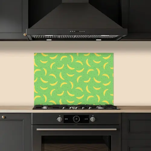 Groen - Geel - Bananen keuken achterwand spatscherm klein 900 -sfeer1