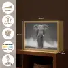 Olifant - Zwart - Wit - Rook Light Box met batterij (Wandlamp) middel -USP_websiteoverzichtNL
