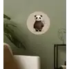Panda - Blauwe bloemen - Zachtheid Wandcirkel behangsticker klein -sfeer2