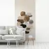 Ovaal - Kleurvlakken - Penseelstreken fotobehang vinyl groot -woonkamer