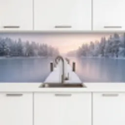 Steiger - Meer - Mist - Winter - Serene keuken achterwand 2 middel -3d