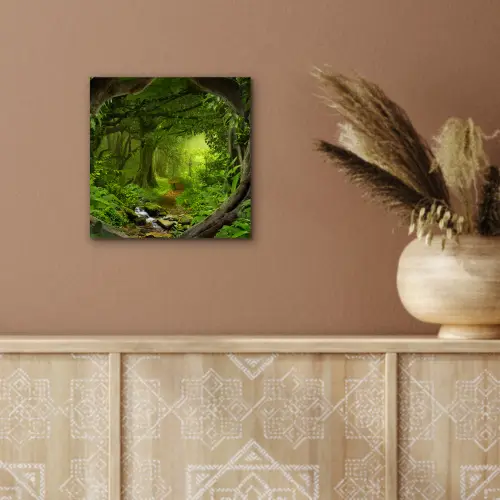 Jungle - Groen - Natuur - Tropisch - Planten aluminium wit klein -sfeer4