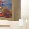 Bloemen - Kleurrijk - Olieverf - Bloempot Light Box met batterij (Wandlamp) middel -USP_websiteoplaadbaarNL