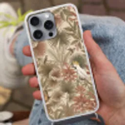 Tropisch - Vogels - Beige Hoesje iPhone 16 Pro Max met koord klein -sfeer3