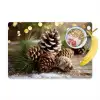 Dennenappels - Kerstsfeer - Bruin - Groen Placemat vinyl groot -zzzproduct_Kitchenyeah-website