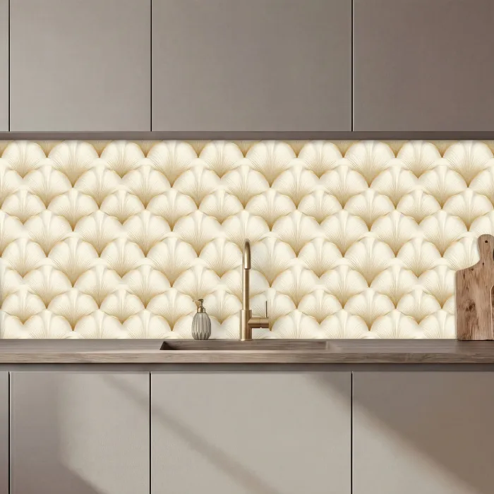 Waaier - Motief -  Goud keuken achterwand 2 middel 871 zz_3dshopping