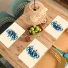 Vissen - Minimalistisch - Blauw Placemat vinyl groot -zzsfeer5_Kitchenyeah-website