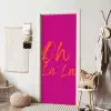 Oh la la - Oranje - Roze deurposter klein -sfeer6