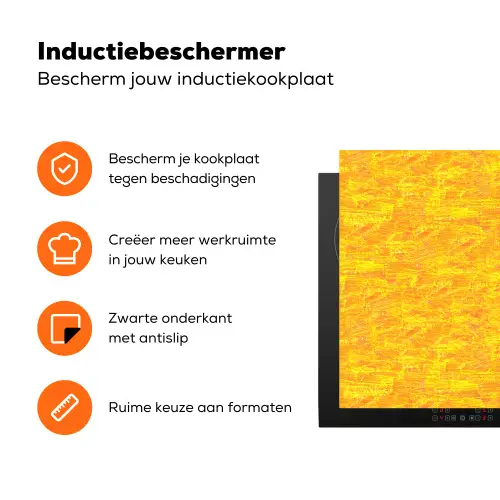 Verf - Texturen - Kwasten - geel Inductie beschermer vinyl 3mm klein 276 -zzzzzzz-td-ups