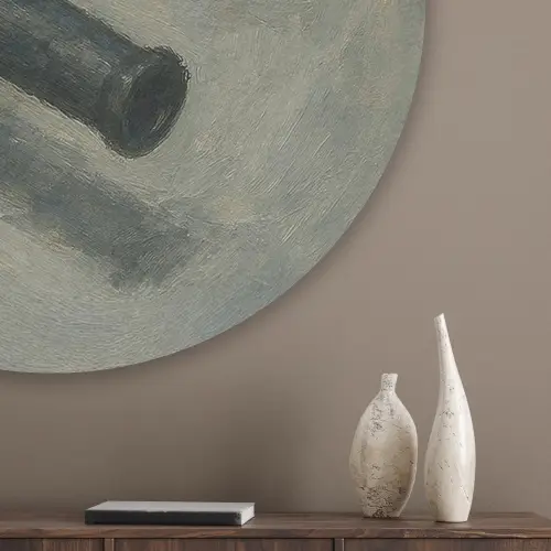 Haakse slijper - Schilderij - Gereedschap Akoestische PET Vilt - Rond klein -sfeer5_closeup