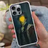 Koning - Portret - Druipende gele verf Hoesje iPhone 16 Pro Max met koord klein -sfeer3