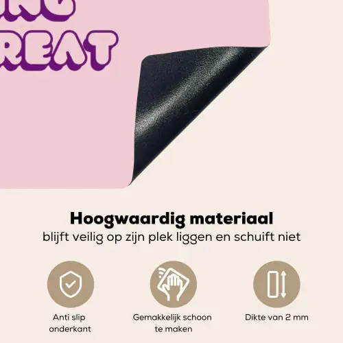 You're doing great - Roze - Bubble letters Inductie beschemer met haakjes klein -ky-onderkant-nl
