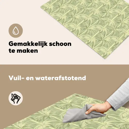 Palmwoud - Tropisch - Groen Inductie beschemer met haakjes klein 777 -ky-schoon-nl