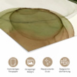 Abstract - Vormen - Modern - Kunst - Groen - Bruin poster papier klein -tcloseup_DE