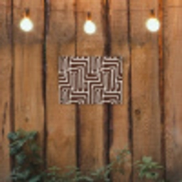 Abstract - Patroon - Bruin tuinposter los doek klein 239 -sfeer1
