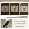 Leeuw - Oranje bloemen - Vriendelijk Light Box met batterij (Wandlamp kind) middel -USP_dimbaarNL